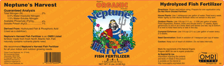 Neptune's Harvest Hydrolyzed Fish Fertilizer